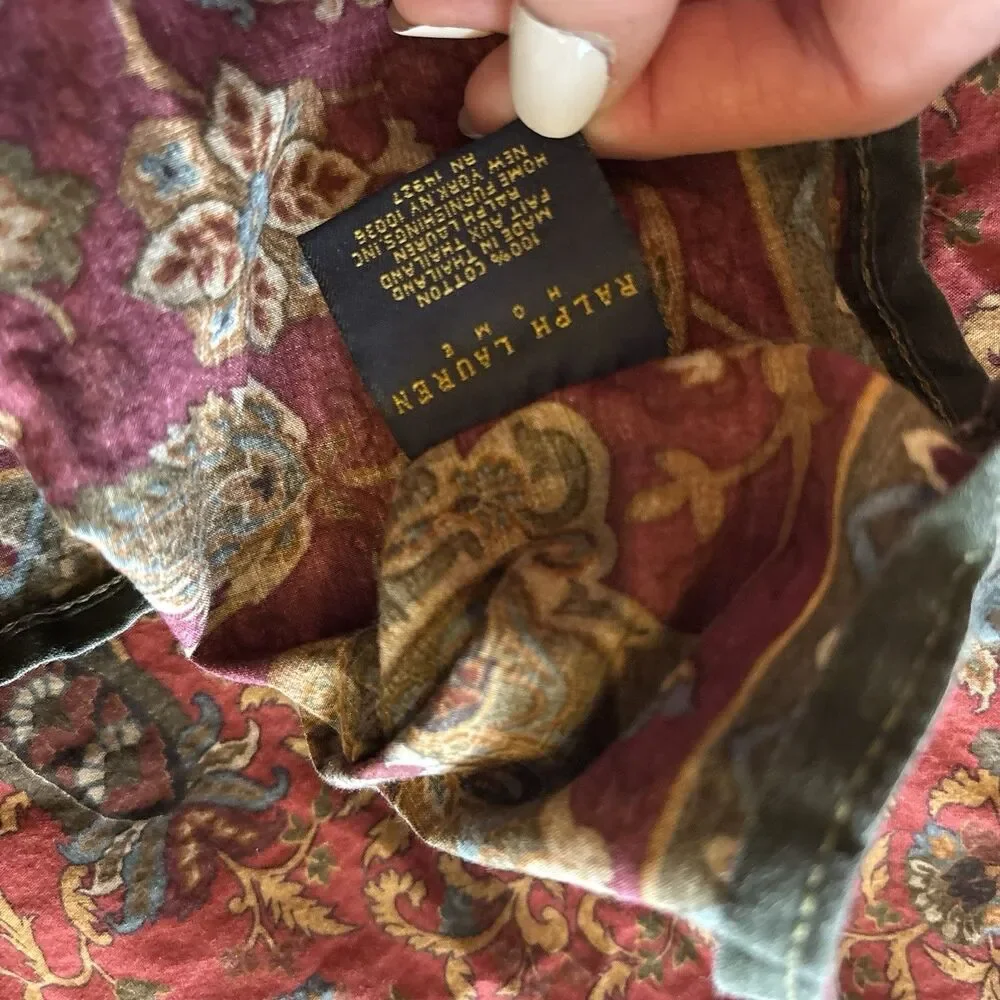 VTG Ralph Lauren Home Equestrian Paisley Standard Pillowcases Shams Set /4